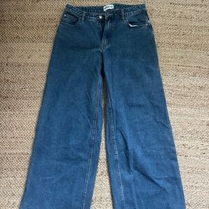 Princess Polly Dark Blue Flare Jeans